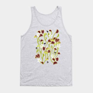 Venus flytraps with flies and flowers Tank Top